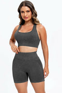 3 Piece Washed Square Neck Wide Strap Active Set-Rae Collective, Women's Online Fashion Boutique Located in Phoenix, Arizona (Scottsdale Area)