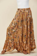 Golden Hour Ruffle Palazzo Pants-Pants-Krush Kandy, Women's Online Fashion Boutique Located in Phoenix, Arizona (Scottsdale Area)