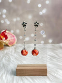 Desert Coral Dahlia Earrings