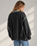Oversized Drop Shoulder Pullover Sweatshirt