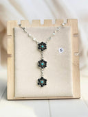 3 Blooming Flowers Lariat Necklace-Necklaces-Krush Kandy, Women's Online Fashion Boutique Located in Phoenix, Arizona (Scottsdale Area)