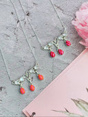 Kandy Hearts & Crystal Bar Necklace MADE TO ORDER
