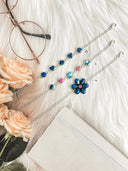 Indigo Blue Dahlia & Mimosa Opal Bracelet Bag 20