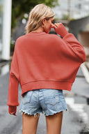 Round Neck Drop Shoulder Long Sleeve Sweater-Rae Collective, Women's Online Fashion Boutique Located in Phoenix, Arizona (Scottsdale Area)