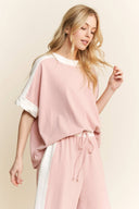 J.Her Washed Contrast Side Spring Top
