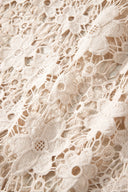 Floral Lace Hem Halter Maxi Dress