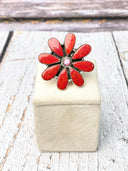 Red Opal Bloom Ring-Rings-Rae Collective, Women's Online Fashion Boutique Located in Phoenix, Arizona (Scottsdale Area)