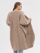 Pocketed Open Front Long Sleeve Longline Cardigan-Rae Collective, Women's Online Fashion Boutique Located in Phoenix, Arizona (Scottsdale Area)