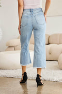 RfM Full Size Tummy Control High Waist Raw Hem Distressed Jeans-Rae Collective, Women's Online Fashion Boutique Located in Phoenix, Arizona (Scottsdale Area)