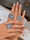 Golden Hills & Pink Opal Rings-Rae Collective, Women's Online Fashion Boutique Located in Phoenix, Arizona (Scottsdale Area)