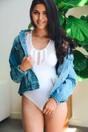 Seamless Cutout Ribbed Bodysuit-Bodysuits-Krush Kandy, Women's Online Fashion Boutique Located in Phoenix, Arizona (Scottsdale Area)