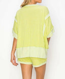 Oversize Reverse Contrast Banded Top-Tops-Rae Collective, Women's Online Fashion Boutique Located in Phoenix, Arizona (Scottsdale Area)