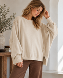 Oversized Drop Shoulder Pullover Sweatshirt