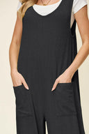 Double Take Full Size Texture Sleeveless Wide Leg Jumpsuit-Rae Collective, Women's Online Fashion Boutique Located in Phoenix, Arizona (Scottsdale Area)