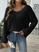 Round Neck Long Sleeve Sweater-Rae Collective, Women's Online Fashion Boutique Located in Phoenix, Arizona (Scottsdale Area)