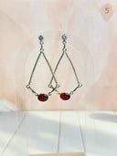 Amber, Turquoise & Crystal Boho Earrings-Earrings-Krush Kandy, Women's Online Fashion Boutique Located in Phoenix, Arizona (Scottsdale Area)