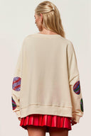 Christmas Element Sequin Round Neck Long Sleeve Sweatshirt-Sweatshirts-Rae Collective, Women's Online Fashion Boutique Located in Phoenix, Arizona (Scottsdale Area)