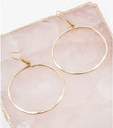 Hammered Metal Golden Open Hoop Earrings-Earrings-Krush Kandy, Women's Online Fashion Boutique Located in Phoenix, Arizona (Scottsdale Area)