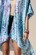 Abstract Print Silky Feel Kimono-Kimono-Rae Collective, Women's Online Fashion Boutique Located in Phoenix, Arizona (Scottsdale Area)