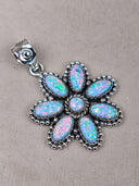 Silver Blossom Gem Pendant-Pendant Necklaces-Rae Collective, Women's Online Fashion Boutique Located in Phoenix, Arizona (Scottsdale Area)