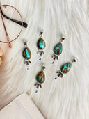 Royston Turquoise Slab Pendants Bag 14
