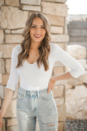 Niki Biki Right Decision V Neck Crop Top | (4 colors!)-Long Sleeve Tops-Rae Collective, Women's Online Fashion Boutique Located in Phoenix, Arizona (Scottsdale Area)