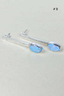 Silver Solitaire Bar Earrings-Drop Earrings-Rae Collective, Women's Online Fashion Boutique Located in Phoenix, Arizona (Scottsdale Area)