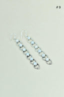 Sterling Silver Six Stone Cascading Earrings-Drop Earrings-Krush Kandy, Women's Online Fashion Boutique Located in Phoenix, Arizona (Scottsdale Area)