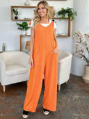 Double Take Full Size Texture Sleeveless Wide Leg Jumpsuit-Rae Collective, Women's Online Fashion Boutique Located in Phoenix, Arizona (Scottsdale Area)