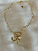 Lucky 18KT Gold Plated Pendant Necklace with Charms-Necklace-Krush Kandy, Women's Online Fashion Boutique Located in Phoenix, Arizona (Scottsdale Area)