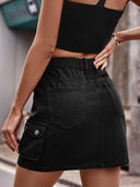Denim Mini Skirt with Pockets-Rae Collective, Women's Online Fashion Boutique Located in Phoenix, Arizona (Scottsdale Area)