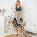 Boho Denim Patchwork Midi Dress-Dresses-Krush Kandy, Women's Online Fashion Boutique Located in Phoenix, Arizona (Scottsdale Area)