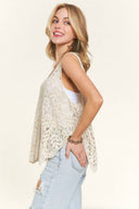 Women’s Leaf Crochet Sleeveless Tank Top