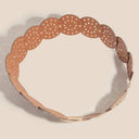 Vegan Leather Grommet Disc Chain Belt