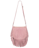 Monarch Butterfly Fringe Bag – Dusty Pink