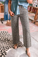 Fierce & Flared Leopard Denim Jeans-Jeans-Krush Kandy, Women's Online Fashion Boutique Located in Phoenix, Arizona (Scottsdale Area)