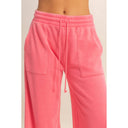 Burnout French Terry Wide-Leg Pants