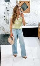 Daisy Bloom V Neck Tank Vest-Vests-Krush Kandy, Women's Online Fashion Boutique Located in Phoenix, Arizona (Scottsdale Area)