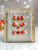 Desert Coral Dahlia Chain Necklace