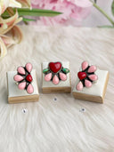 Days of Spring Collection Red Rosarita & Pink Conch Rings