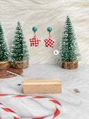Holly Jolly Red & White Christmas Earrings-Earrings-Krush Kandy, Women's Online Fashion Boutique Located in Phoenix, Arizona (Scottsdale Area)