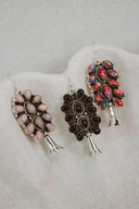 Squash Blossom Stone Cluster Earrings | Krush Exclusive-Drop Earrings-Rae Collective, Women's Online Fashion Boutique Located in Phoenix, Arizona (Scottsdale Area)