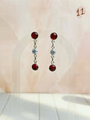 Amber, Turquoise & Crystals Mixed Earrings-Earrings-Krush Kandy, Women's Online Fashion Boutique Located in Phoenix, Arizona (Scottsdale Area)