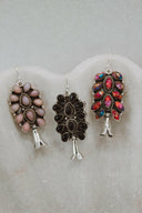 Squash Blossom Stone Cluster Earrings | Krush Exclusive-Drop Earrings-Rae Collective, Women's Online Fashion Boutique Located in Phoenix, Arizona (Scottsdale Area)