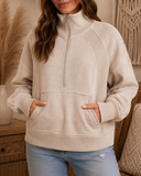 Acid Wash Half Zip Pullover