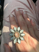 Chocolate & Grey Moonstone Sunflower Sterling Silver-Rae Collective, Women's Online Fashion Boutique Located in Phoenix, Arizona (Scottsdale Area)