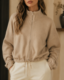 Aurielle Soft Sculpt Zip Pullover