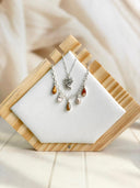 Deer Fawn & Angel Dahlia Butterfly Layered Necklace
