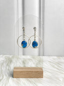 Indigo Blue Dahlia Earrings Bag 32