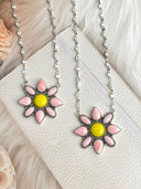 Days of Spring Collection Rosarita & Pink Conch Cluster Necklace